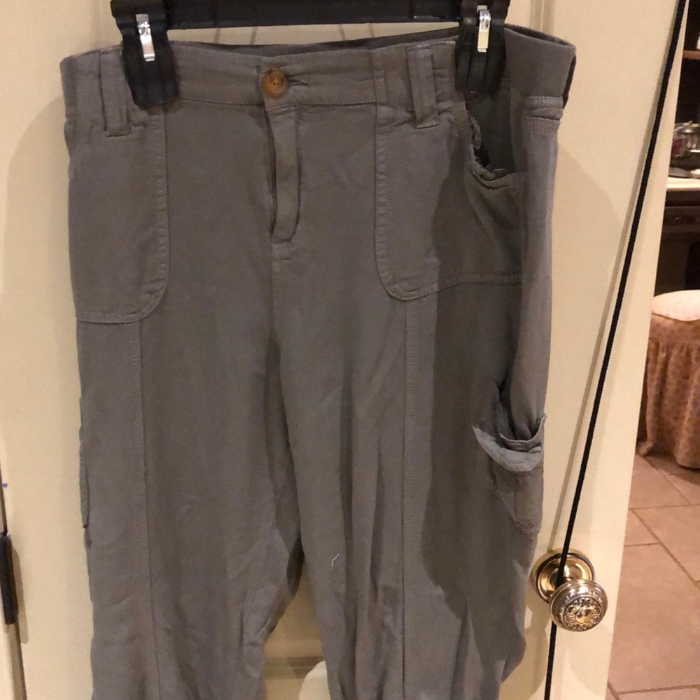 Army green cargo style pants